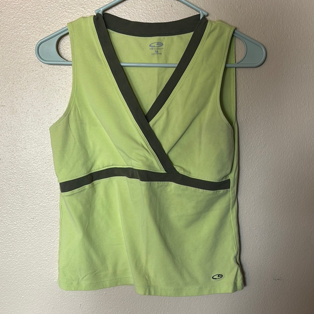 Champion Neon Green Women's Athletic Workout Top Size Medium